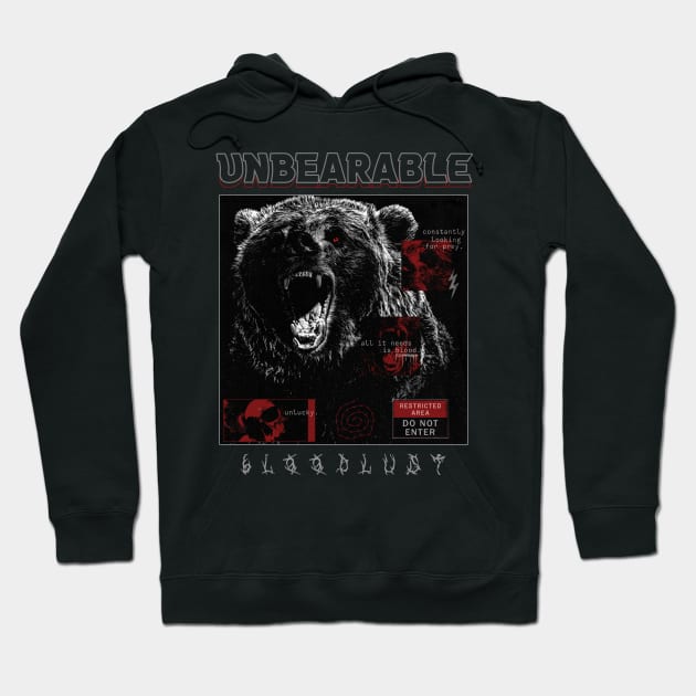 Unbearable Bloodlust Vintage Metal Hoodie by JPNDEMON